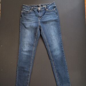 Buffalo David Bitton Dark Blue Mid-Rise Skinny Stretch Jeans